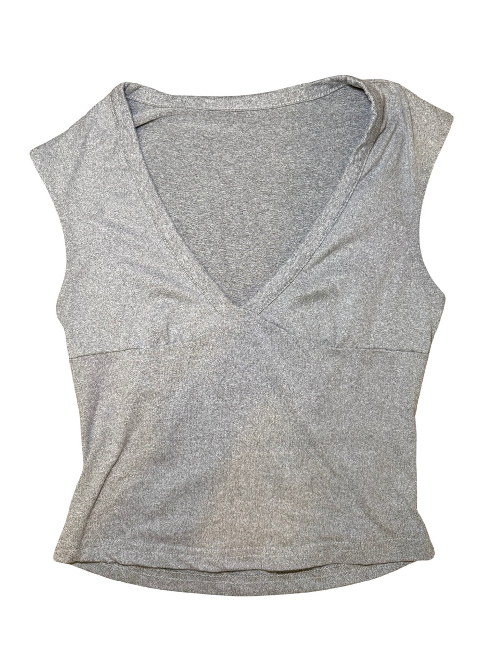 SHEIN Silver Shimmer V-Neck Tank Top